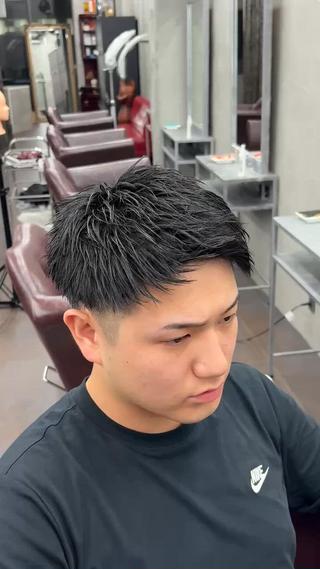ショート メンズ 難波 凌也のヘアスタイル