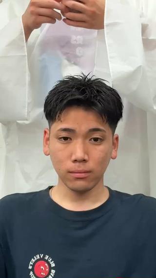 ショート 難波 凌也のヘアスタイル