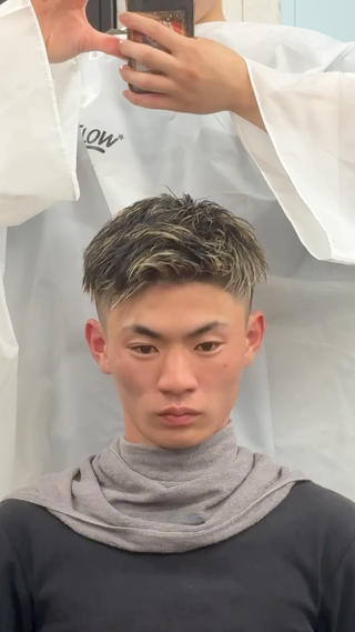 ショート 難波 凌也のヘアスタイル