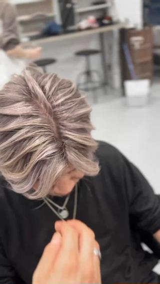 ショート カラー パーマ ヘアアレンジ メンズ APSEE メンズカラー特化のヘアスタイル