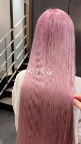 ロング カラー 🎀ブリーチなし ピンク🎀sakiのヘアスタイル