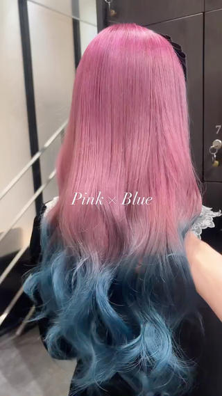 ロング カラー 🎀ブリーチなし ピンク🎀sakiのヘアスタイル