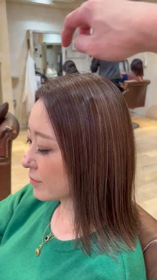 ミディアム カラー Keita 白髪ぼかしのヘアスタイル