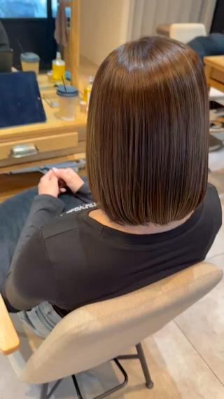 ミディアム カラー AKI /ストレート カラーモデル募集のヘアスタイル