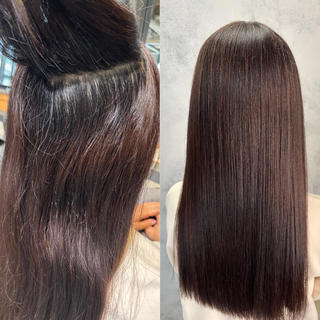 髪質改善ストレート
乾かしただけでまとまる髪で朝を楽に