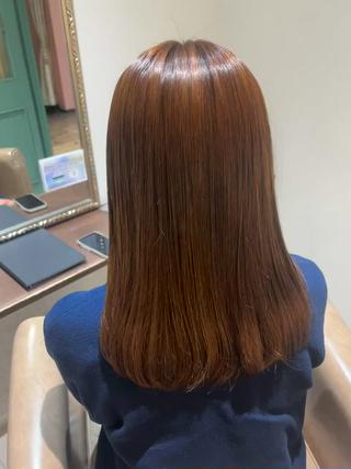 セミロング パーマ ふうか 心斎橋美容室のヘアスタイル