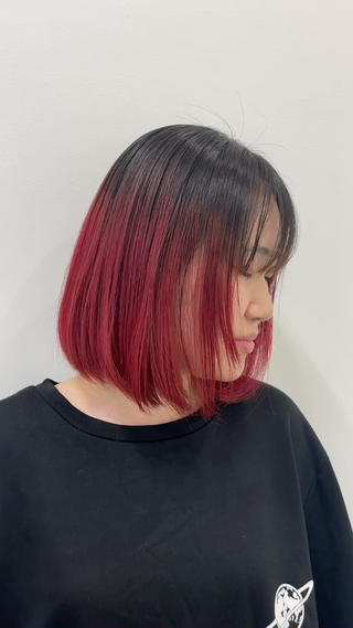 ショート カラー ハードパーマ Rico💜のヘアスタイル