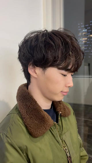 大人っぽい無造作パーマ 