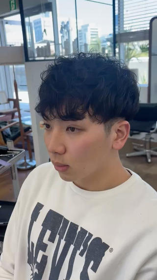 パーマ メンズ ハードパーマ Rico💜のヘアスタイル