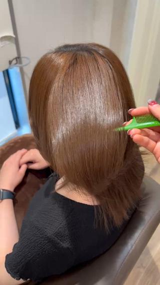 柔らかい質感のしあがりが特徴髪質改善ストレート 