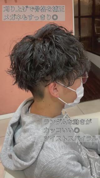 ショート パーマ メンズ 大澤 裕貴 【メンズカット】のヘアスタイル