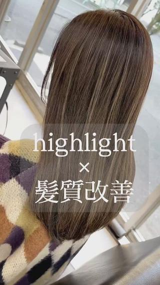 セミロング カラー ハイライト/髪質改善 ans/黒木 和大のヘアスタイル