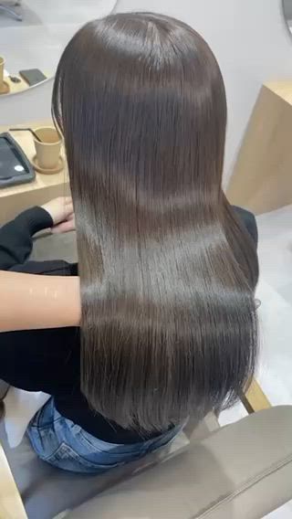 セミロング 縮毛矯正 特化アツシのヘアスタイル