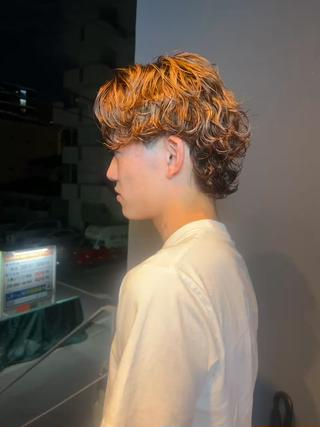 カラー パーマ メンズ Litbyfifth 前里花鈴のヘアスタイル