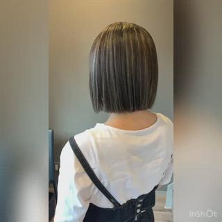 ブリーチでのハイライトを入れてのスタイルになります!