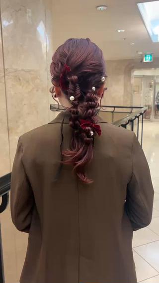 バレンタインヘアセット 