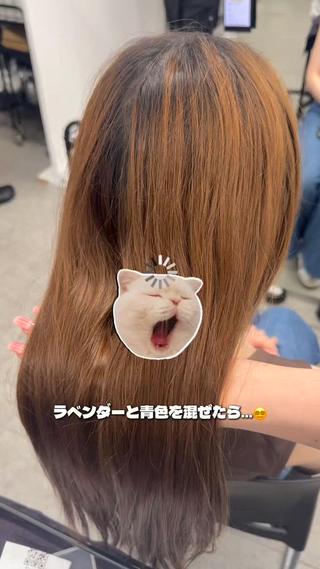 カラー オリーブ/ワンホン SHIONのヘアスタイル