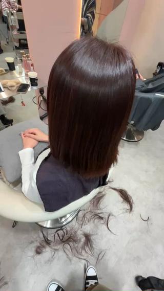 ミディアム カラー ヘアアレンジ 艶髪特化/矯正/ 髪質改善/吉田光佑のヘアスタイル