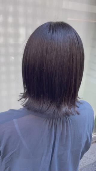 ミディアム カラー ヘアアレンジ ピンク・ベージュ🩰 カラー🫧とらのヘアスタイル