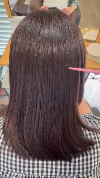 セミロング カラー 🤍ちなつ /髪質改善ヘアエステのヘアスタイル