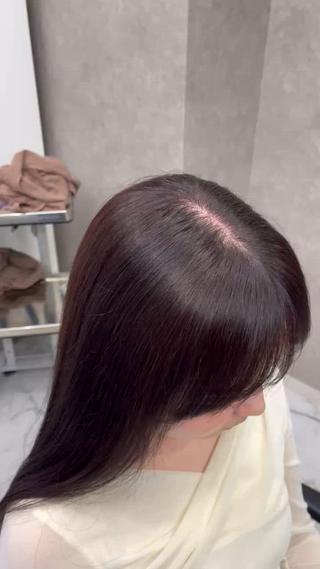 セミロング RAF／Lino 美髪矯正／暗髪カラーのヘアスタイル