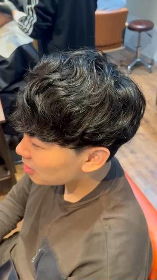 ショート パーマ ヘアアレンジ メンズ 金子 富士のヘアスタイル