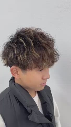 ショート パーマ メンズ ⚡️メンズ/波巻き/ 片岡篤宣/水戸⚡️のヘアスタイル