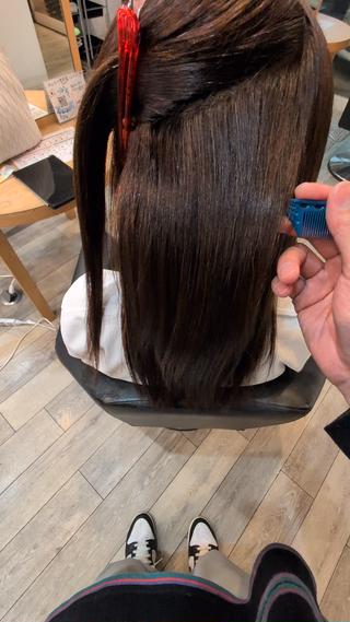 ロング 田崎 暁大のヘアスタイル