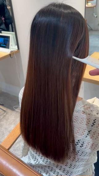 ロング 縮毛矯正/髪質改善/ 橿原神宮前/中村吉平のヘアスタイル