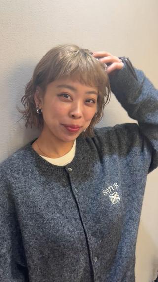 ミディアム カラー KURIAハイトーン /ピンクカラー/ボブのヘアスタイル
