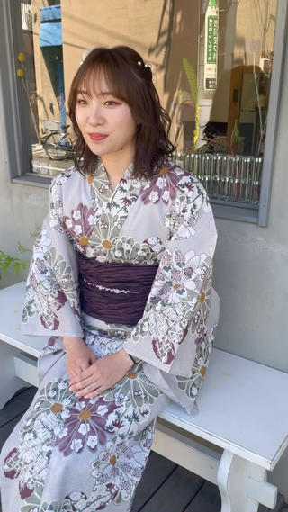 ミディアム ヘアアレンジ KURIAハイトーン /ピンクカラー/ボブのヘアスタイル