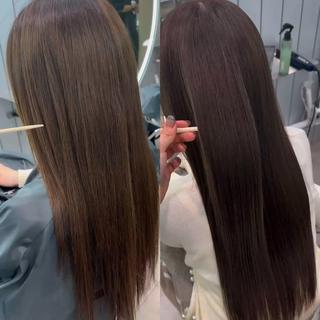 セミロング ブリーチなしW🎀 髪質改善／はのんのヘアスタイル