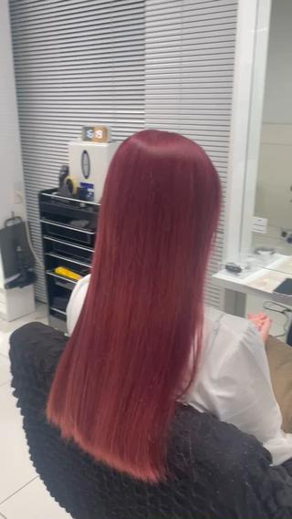 ロング カラー yuzuna ハイトーン 天神のヘアスタイル