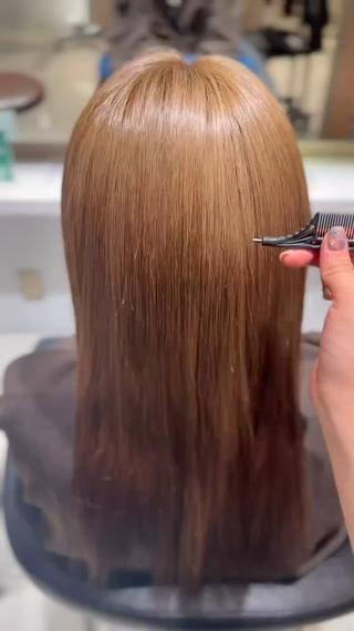 セミロング カラーモデル募集🌺 Earth長田百香のヘアスタイル