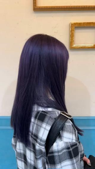 The purple
ブリーチ必須カラーです