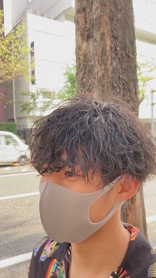 パーマ 韓国ヘア レイヤーカットのヘアスタイル