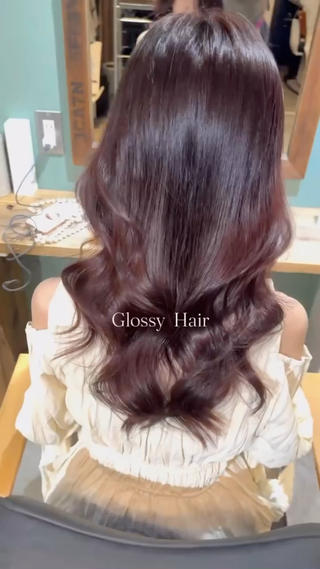 ロング カラー 梶原佑斗/髪質改善/ 縮毛矯正/レイヤーのヘアスタイル
