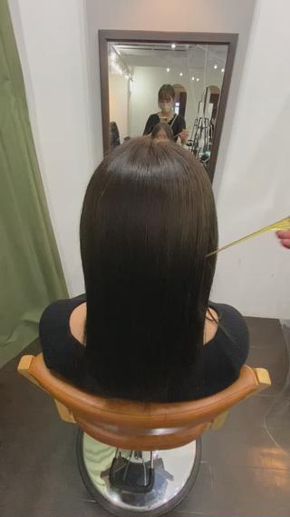 ロング 透明感カラー栄 みゆのヘアスタイル