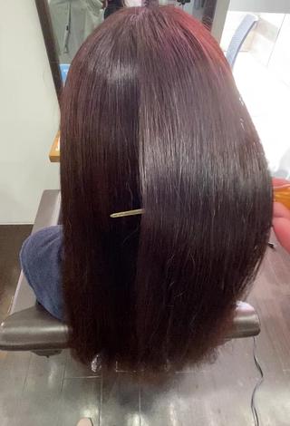 ロング カラー 透明感カラー栄 みゆのヘアスタイル