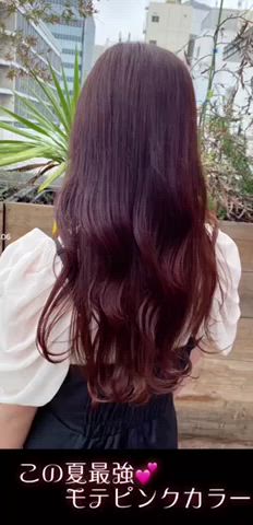 ロング 透明感カラー栄 みゆのヘアスタイル