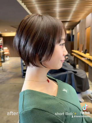 バッサリカットで丸みshort Bobに!!