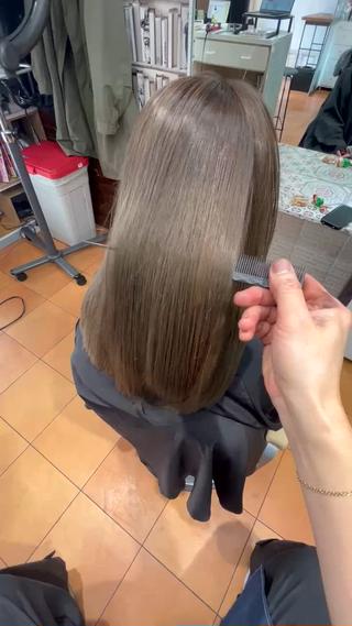 ロング カラー 内藤 達也のヘアスタイル