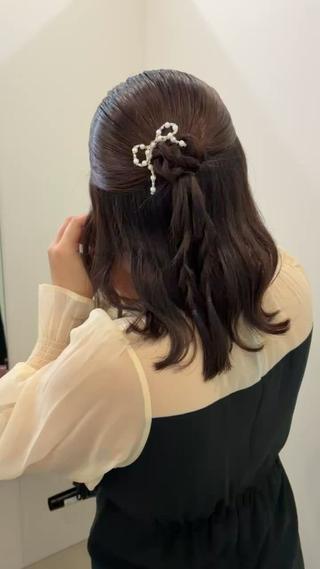 ミディアム ヘアアレンジ レイヤー/ヘアセット 💐nao.のヘアスタイル