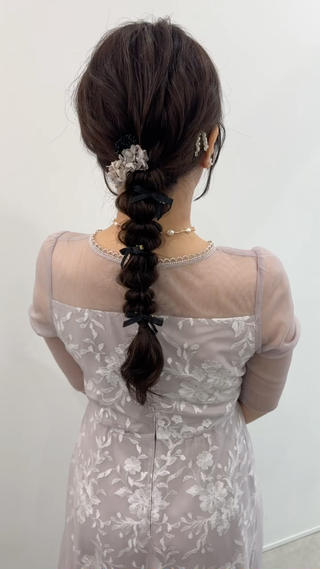 セミロング ヘアアレンジ レイヤー/ヘアセット 💐nao.のヘアスタイル