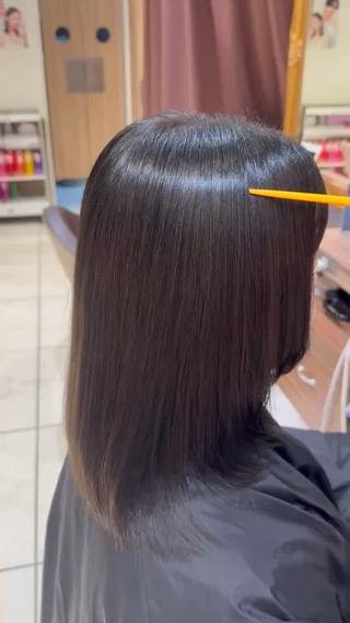 ミディアム カラー カットモデル募集 都立大学 奥寺のヘアスタイル