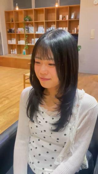 セミロング カラー パーマ レイヤー/縮毛矯正 🪄chihiroのヘアスタイル
