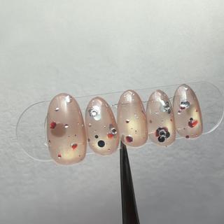 バブルホロネイル
動かすとキラキラ光って綺麗で可愛いです