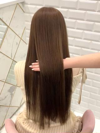 ベースが明るいとワンカラーで叶うモカブラウン♡