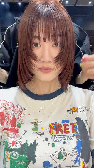 ミディアム カラー 圧倒的デザイン力 店長🎨RENAのヘアスタイル