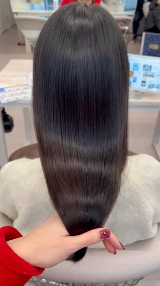 ロング カラー 美髪矯正/シークレッ トハイライト🤍りさのヘアスタイル
